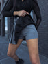 CORRUGATED shorts + belt GIFT "AMELIA" - Gray PRE-ORDER